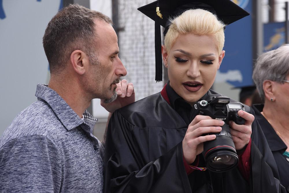 photographer student as commencement